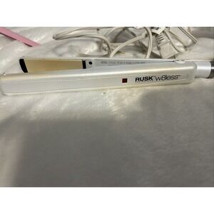 RUSK W8less STR8 1" Ceramic Tourmaline Hair Flat Iron‎ Straightener. Tested.